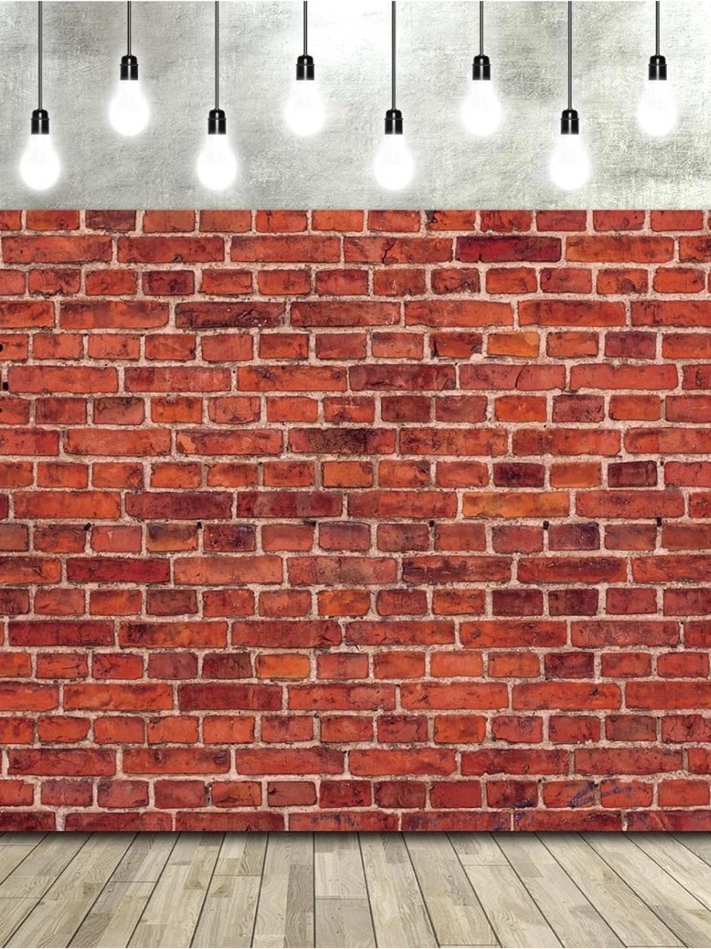 Red Brick Wall Fabric Panel Photo Background, Holiday, Party Wall Decor New 7X5’